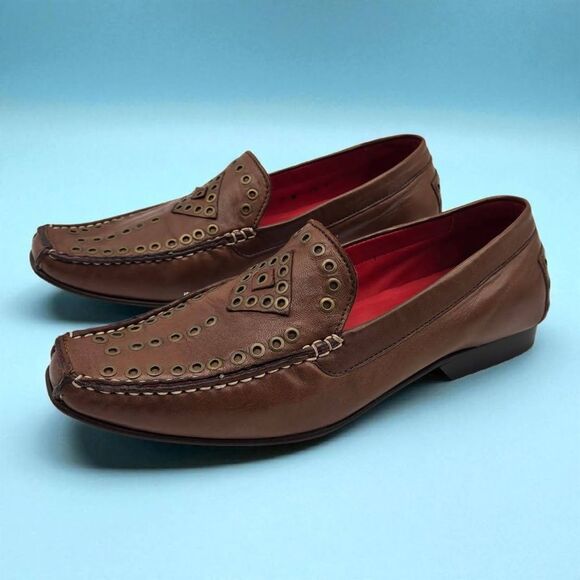 ROBERT ZUR Saddle Brown Sz 7M True Glove Leather Driving Loafer Slip On Moccasin - Picture 9 of 16